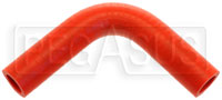Click for a larger picture of Red Silicone Hose, 3/4" I.D. 90 degree Elbow, 4" Legs