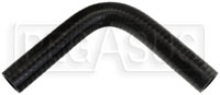Click for a larger picture of Black Silicone Hose, 7/8" I.D. 90 degree Elbow, 6" Legs