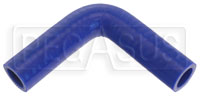 Click for a larger picture of Blue Silicone Hose, 7/8" I.D. 90 degree Elbow, 4" Legs