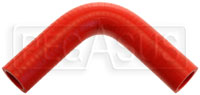 Click for a larger picture of Red Silicone Hose, 7/8" I.D. 90 degree Elbow, 4" Legs
