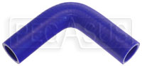 Click for a larger picture of Blue Silicone Hose, 1" I.D. 90 degree Elbow, 4" Legs
