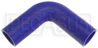 Click for a larger picture of Blue Silicone Hose, 1 3/16" I.D. 90 degree Elbow, 4" Legs