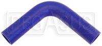 Click for a larger picture of Blue Silicone Hose, 1 3/16" I.D. 90 degree Elbow, 6" Legs