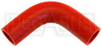Click for a larger picture of Red Silicone Hose, 1 3/16" I.D. 90 degree Elbow, 4" Legs