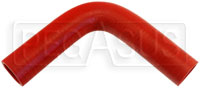 Click for a larger picture of Red Silicone Hose, 1 3/16" I.D. 90 degree Elbow, 6" Legs