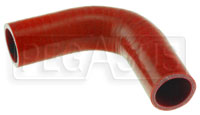 Click for a larger picture of Red Silicone Hose, 1 3/16" I.D. 90 degree Elbow, 4" Legs