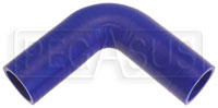 Click for a larger picture of Blue Silicone Hose, 1 1/4" I.D. 90 degree Elbow, 4" Legs