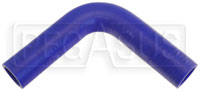 Click for a larger picture of Blue Silicone Hose, 1 1/4" I.D. 90 degree Elbow, 6" Legs