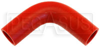 Click for a larger picture of Red Silicone Hose, 1 1/4" I.D. 90 degree Elbow, 4" Legs