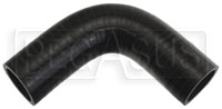 Click for a larger picture of Black Silicone Hose, 1 3/8" I.D. 90 degree Elbow, 4" Legs