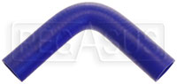 Click for a larger picture of Blue Silicone Hose, 1 3/8" I.D. 90 degree Elbow, 6" Legs