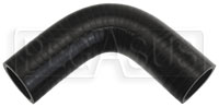 Click for a larger picture of Black Silicone Hose, 1 1/2" I.D. 90 degree Elbow, 4" Legs