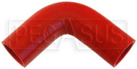 Click for a larger picture of Red Silicone Hose, 1 1/2" I.D. 90 degree Elbow, 4" Legs