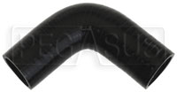 Click for a larger picture of Black Silicone Hose, 1 5/8" I.D. 90 degree Elbow, 4" Legs
