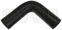 Click for a larger picture of Black Silicone Hose, 1 5/8" I.D. 90 degree Elbow, 6" Legs