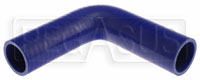 Click for a larger picture of Blue Silicone Hose, 1 5/8" I.D. 90 degree Elbow, 6" Legs