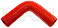 Click for a larger picture of Red Silicone Hose, 1 5/8" I.D. 90 degree Elbow, 6" Legs