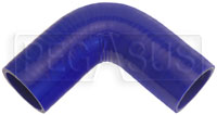 Click for a larger picture of Blue Silicone Hose, 1 3/4" I.D. 90 degree Elbow, 4" Legs
