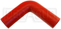 Click for a larger picture of Red Silicone Hose, 1 3/4" I.D. 90 degree Elbow, 6" Legs