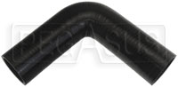 Click for a larger picture of Black Silicone Hose, 1 7/8" I.D. 90 degree Elbow, 6" Legs