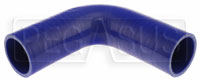 Click for a larger picture of Blue Silicone Hose, 1 7/8" I.D. 90 degree Elbow, 6" Legs