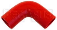 Click for a larger picture of Red Silicone Hose, 1 7/8" I.D. 90 degree Elbow, 4" Legs