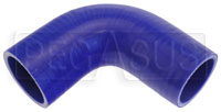 Click for a larger picture of Blue Silicone Hose, 2" I.D. 90 degree Elbow, 4" Legs