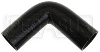 Click for a larger picture of Black Silicone Hose, 2 1/8" I.D. 90 degree Elbow, 6" Legs