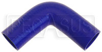 Click for a larger picture of Blue Silicone Hose, 2 1/8" I.D. 90 degree Elbow, 6" Legs