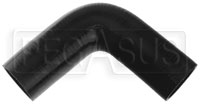 Click for a larger picture of Black Silicone Hose, 2 1/4" ID 90 degree 6" Legs