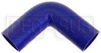 Click for a larger picture of Blue Silicone Hose, 2 3/8" I.D. 90 degree Elbow, 6" Legs