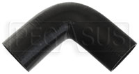 Click for a larger picture of Black Silicone Hose, 2 3/4" I.D. 90 degree Elbow, 6" Legs
