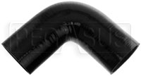 Click for a larger picture of Black Silicone Hose, 3.00" I.D. 90 degree Elbow, 6" Legs