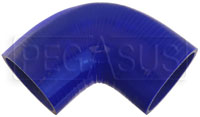 Click for a larger picture of Blue Silicone Hose, 3.00" I.D. 90 degree Elbow, 4" Legs