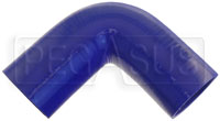 Click for a larger picture of Blue Silicone Hose, 3.00" I.D. 90 degree Elbow, 6" Legs