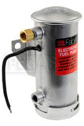 Click for a larger picture of Facet Cylindrical 12v Fuel Pump, 1/8 NPT, 4-5 psi, No-Filter