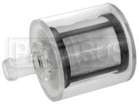 Click for a larger picture of Facet Clear Fuel Filter, Male 1/8 NPT to 1/2 Hose, 74 Micron