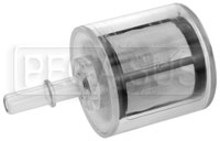 Click for a larger picture of Clear Fuel Filter, Male 1/8 NPT to SAEJ2044 Male, 74 Micron