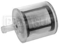 Click for a larger picture of Facet Clear Fuel Filter, Male 1/8 NPT to 3/8 Hose, 74 Micron