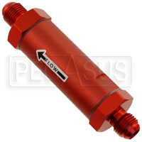 Click for a larger picture of Fuel Cell Vent Check Valve, In-Line, 6AN Male Fittings