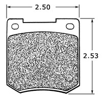 Pegasus Part No. GD535 - Ferodo Brake Pad, Ford Cortina, Girling 14LF/1 (D051) Click for a larger picture of Ferodo Brake Pad, Ford Cortina, Girling 14LF/1 (D051)