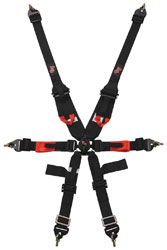 Click for a larger picture of G-Force 6-Point FHR Sedan 2/3x2 FIA Harness, Pull Down