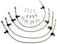 Large photo of G-Stop Brake Line Set, 90-91 Honda CRX SI (with rear disc), Pegasus Part No. GS-20014