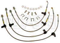 Click for a larger picture of G-Stop Brake Line Set, 92-95 Honda Civic- Rear Disc, no ABS