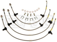 Large photo of G-Stop Brake Line Set, 90-93 Acura Integra (all models), Pegasus Part No. GS-20062