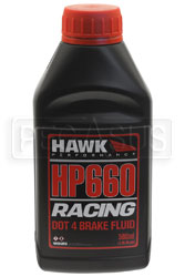 Click for a larger picture of Hawk HP660 Hi-Temp Racing Brake Fluid, 500ml Bottle