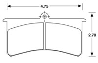 Large photo of Hawk Brake Pad, Wilwood Superlite, Outlaw 3000/4000, Pegasus Part No. HB101-Compound-Thickness