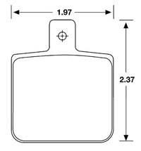 Large photo of Hawk Brake Pad, Formula 500, Outlaw 1000 / Dynalite Single, Pegasus Part No. HB104-Compound-Thickness