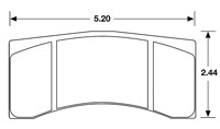 Large photo of Hawk Brake Pad, F3000, Australian V8, Brembo, Alcon Type B, Pegasus Part No. HB105-Compound-Thickness