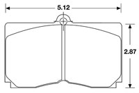 Pegasus Part No. PF7702 - PFC Racing Brake Pad, Alcon Type F, Outlaw 9000, Wilwood GT Click for a larger picture of PFC Racing Brake Pad, Alcon Type F, Outlaw 9000, Wilwood GT